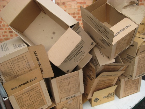 cardboard boxes to build from